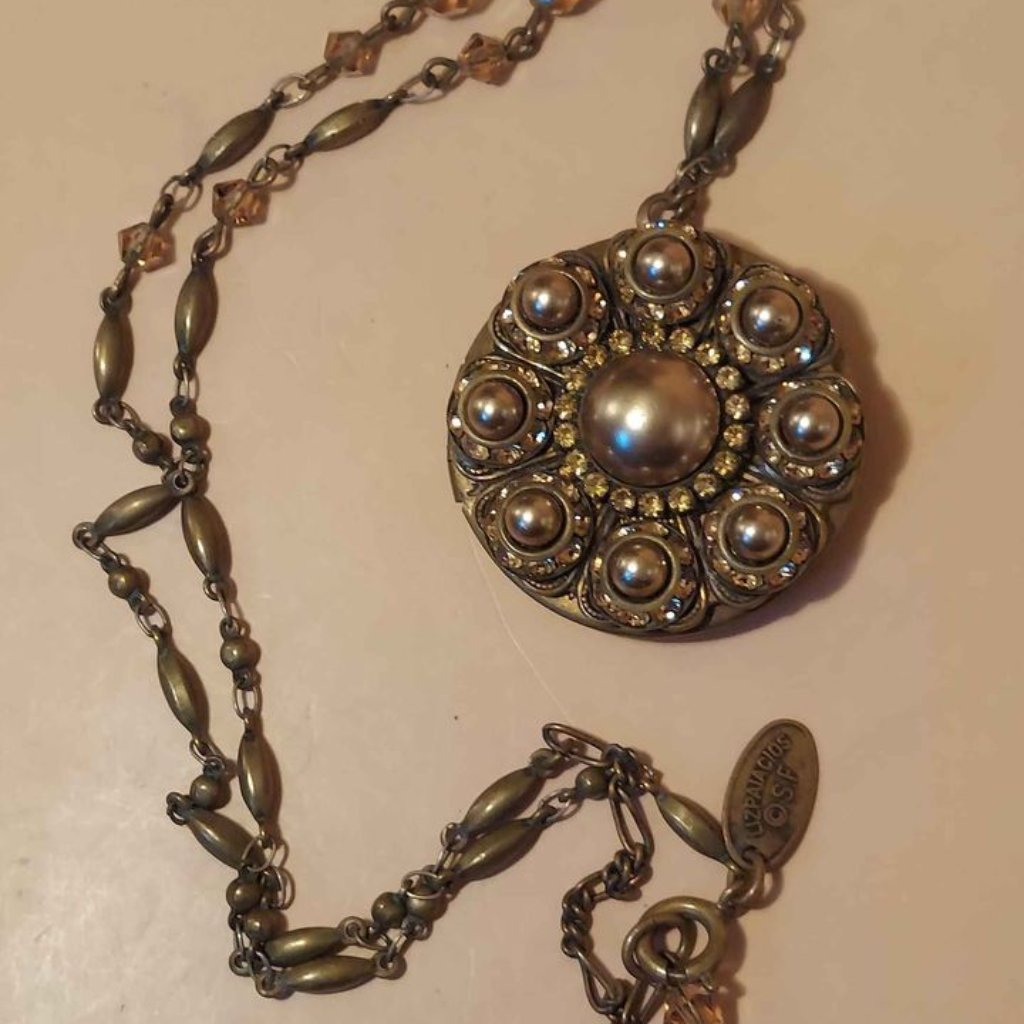 Vintage Locket Necklace By Liz Paiacios